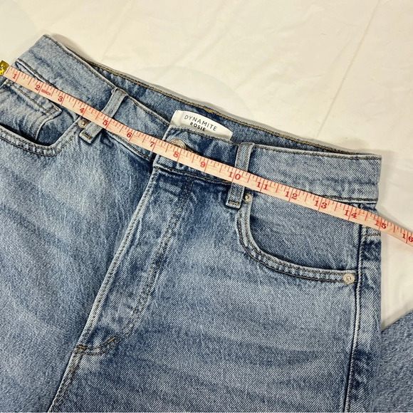 The Rosie button fly light wash distress leg holes dynamite size 28 jeans - Picture 8 of 10